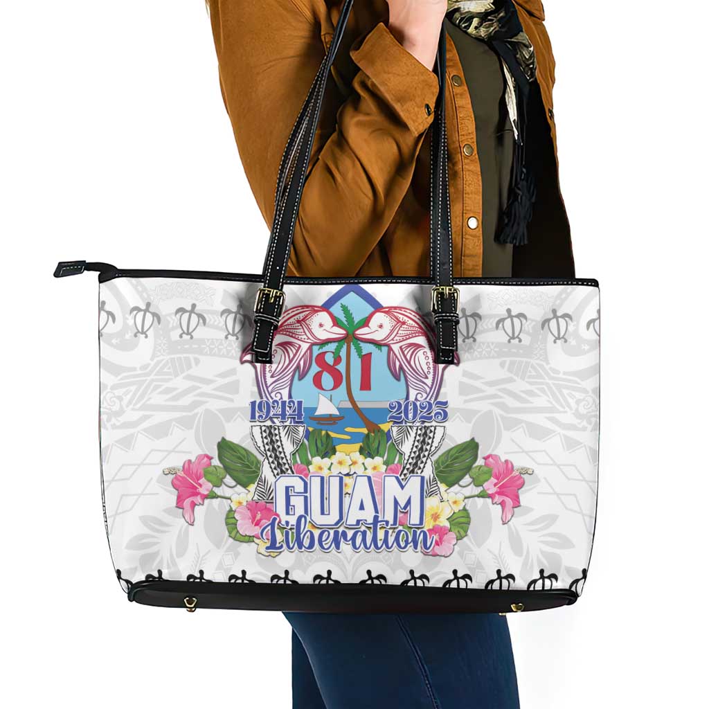 Guam Chamorro Liberation Day Leather Tote Bag 81st Anniversary LT05