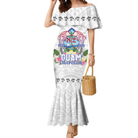 Guam Chamorro Liberation Day Mermaid Dress 82nd Anniversary LT05 Women White - Polynesian Pride