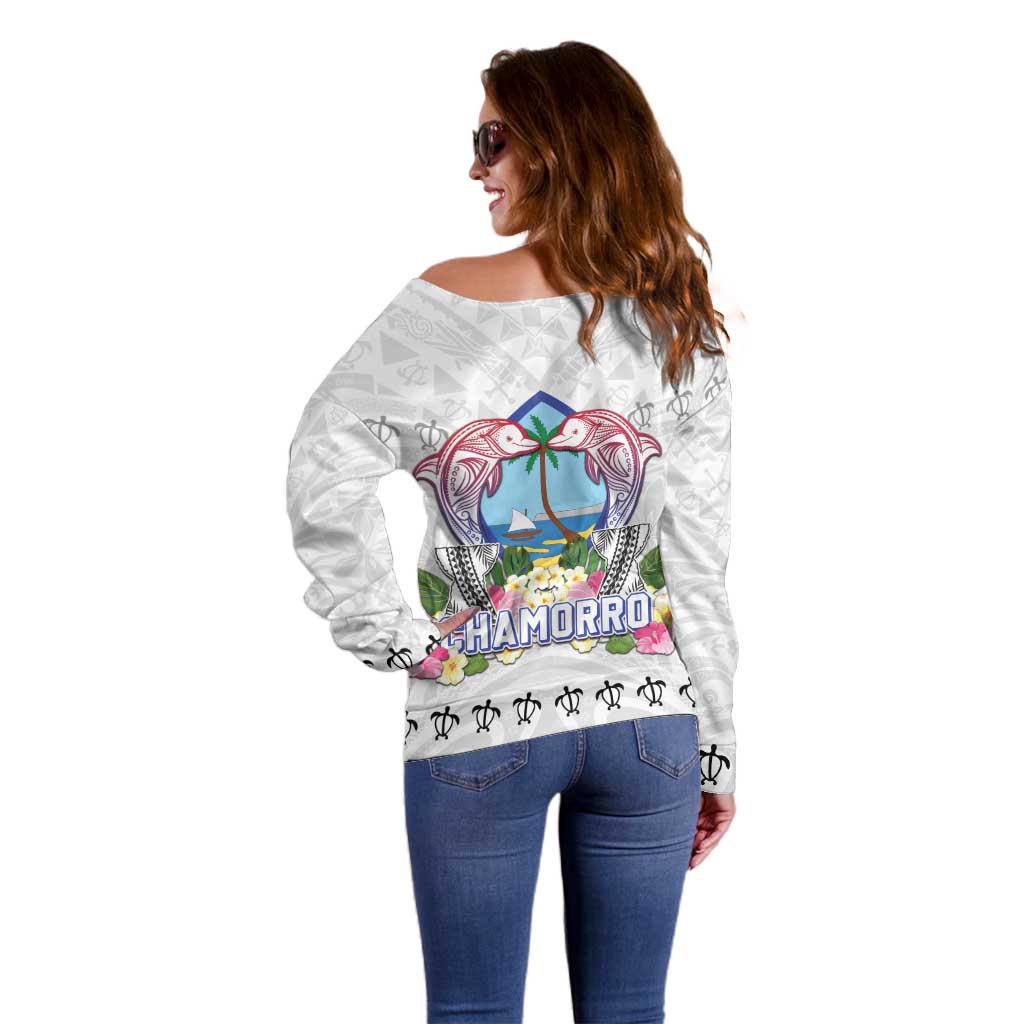 Guam Chamorro Liberation Day Off Shoulder Sweater 81st Anniversary LT05