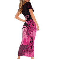 Personalised Cancer Fighter Short Sleeve Bodycon Dress I Beat Cancer