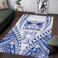 Northern Mariana Islands Liberation Day Area Rug 79th Anniversary LT05 Blue - Polynesian Pride