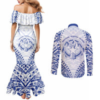 Northern Mariana Islands Liberation Day Couples Matching Mermaid Dress and Long Sleeve Button Shirt 79th Anniversary LT05 - Polynesian Pride