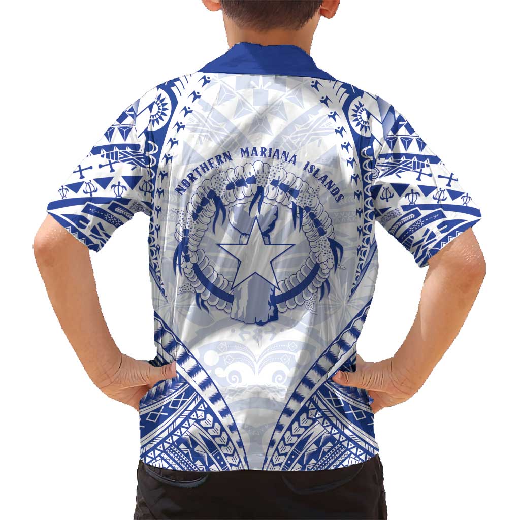 Northern Mariana Islands Liberation Day Family Matching Long Sleeve Bodycon Dress and Hawaiian Shirt 79th Anniversary LT05 - Polynesian Pride