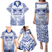 Northern Mariana Islands Liberation Day Family Matching Puletasi and Hawaiian Shirt 79th Anniversary LT05 - Polynesian Pride