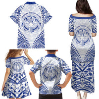 Northern Mariana Islands Liberation Day Family Matching Puletasi and Hawaiian Shirt 79th Anniversary LT05 - Polynesian Pride