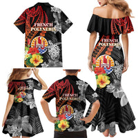 French Polynesia Bastille Day Family Matching Mermaid Dress and Hawaiian Shirt Tropical Turtle Hibiscus Polynesian Pattern LT05 - Polynesian Pride