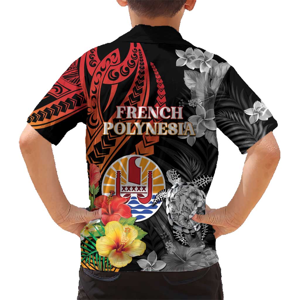 French Polynesia Bastille Day Family Matching Short Sleeve Bodycon Dress and Hawaiian Shirt Tropical Turtle Hibiscus Polynesian Pattern LT05 - Polynesian Pride