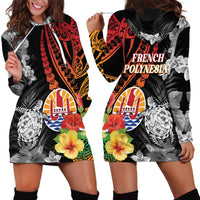 French Polynesia Bastille Day Hoodie Dress Tropical Turtle Hibiscus Polynesian Pattern LT05 - Polynesian Pride