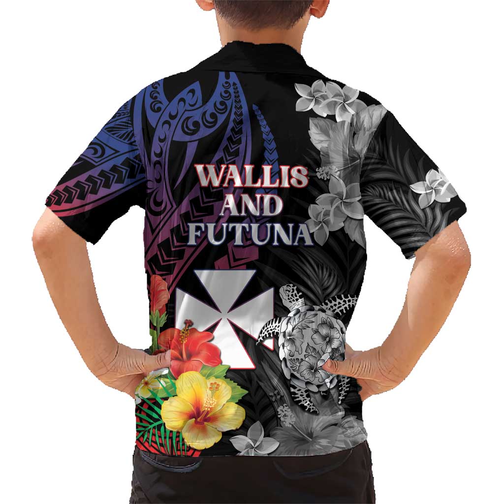 Wallis and Futuna Bastille Day Family Matching Short Sleeve Bodycon Dress and Hawaiian Shirt Tropical Turtle Hibiscus Polynesian Pattern LT05 - Polynesian Pride