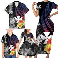 Wallis and Futuna Bastille Day Family Matching Short Sleeve Bodycon Dress and Hawaiian Shirt Tropical Turtle Hibiscus Polynesian Pattern LT05 - Polynesian Pride