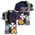 Wallis and Futuna Bastille Day Women V-Neck T-Shirt Tropical Turtle Hibiscus Polynesian Pattern