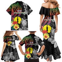 New Caledonia Bastille Day Family Matching Mermaid Dress and Hawaiian Shirt Tropical Turtle Hibiscus Polynesian Pattern LT05 - Polynesian Pride