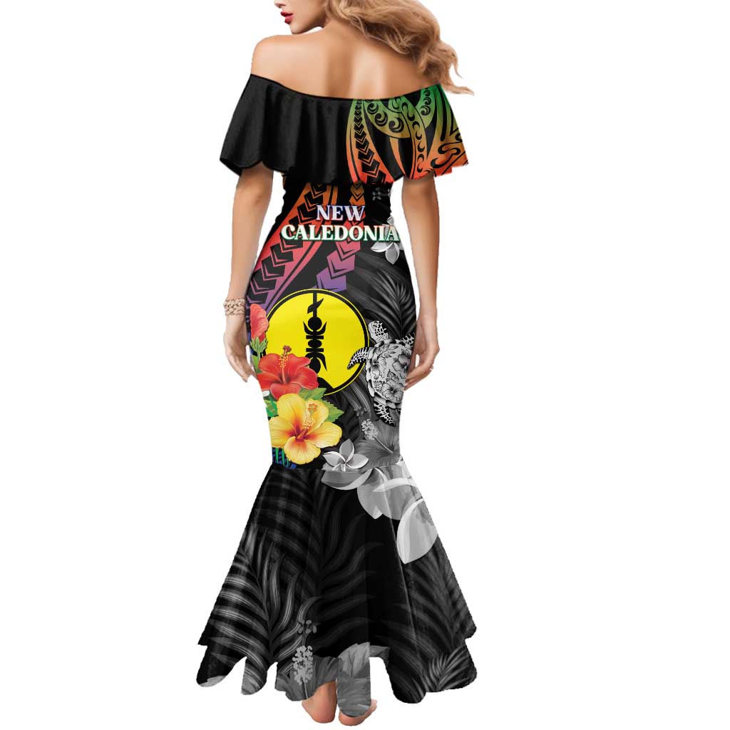 New Caledonia Bastille Day Family Matching Mermaid Dress and Hawaiian Shirt Tropical Turtle Hibiscus Polynesian Pattern LT05 - Polynesian Pride