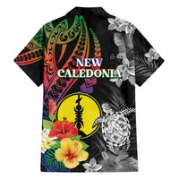 New Caledonia Bastille Day Family Matching Off Shoulder Maxi Dress and Hawaiian Shirt Tropical Turtle Hibiscus Polynesian Pattern LT05 - Polynesian Pride