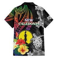 New Caledonia Bastille Day Family Matching Off Shoulder Short Dress and Hawaiian Shirt Tropical Turtle Hibiscus Polynesian Pattern LT05 - Polynesian Pride