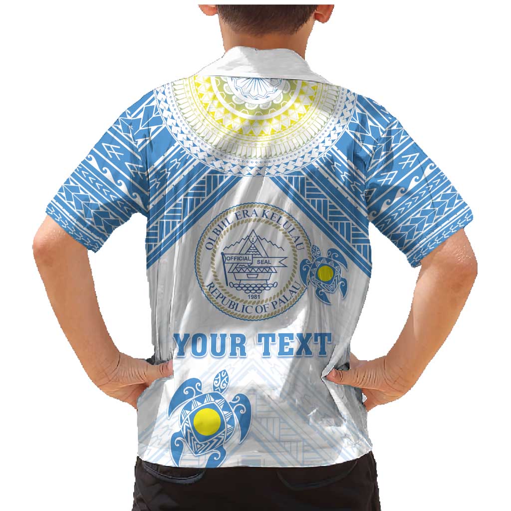 Personalised Palau Constitution Day Family Matching Mermaid Dress and Hawaiian Shirt Polynesian Turtle LT05 - Polynesian Pride