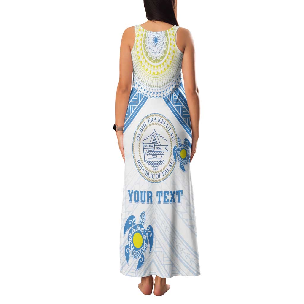 Personalised Palau Constitution Day Family Matching Tank Maxi Dress and Hawaiian Shirt Polynesian Turtle LT05 - Polynesian Pride
