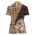 Samoa Siapo Elegant Women Polo Shirt Hibiscus Chocolate Brown Motifs - Polynesian Pride