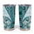 Samoa Siapo Elegant Tumbler Cup Hibiscus Teal Motifs - Polynesian Pride