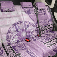 Samoa Siapo Elegant Back Car Seat Cover Hibiscus Violet Motifs LT05 - Polynesian Pride