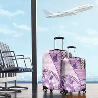 Samoa Siapo Elegant Luggage Cover Hibiscus Violet Motifs LT05 - Polynesian Pride