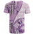Samoa Siapo Elegant T Shirt Hibiscus Violet Motifs - Polynesian Pride