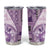Samoa Siapo Elegant Tumbler Cup Hibiscus Violet Motifs - Polynesian Pride