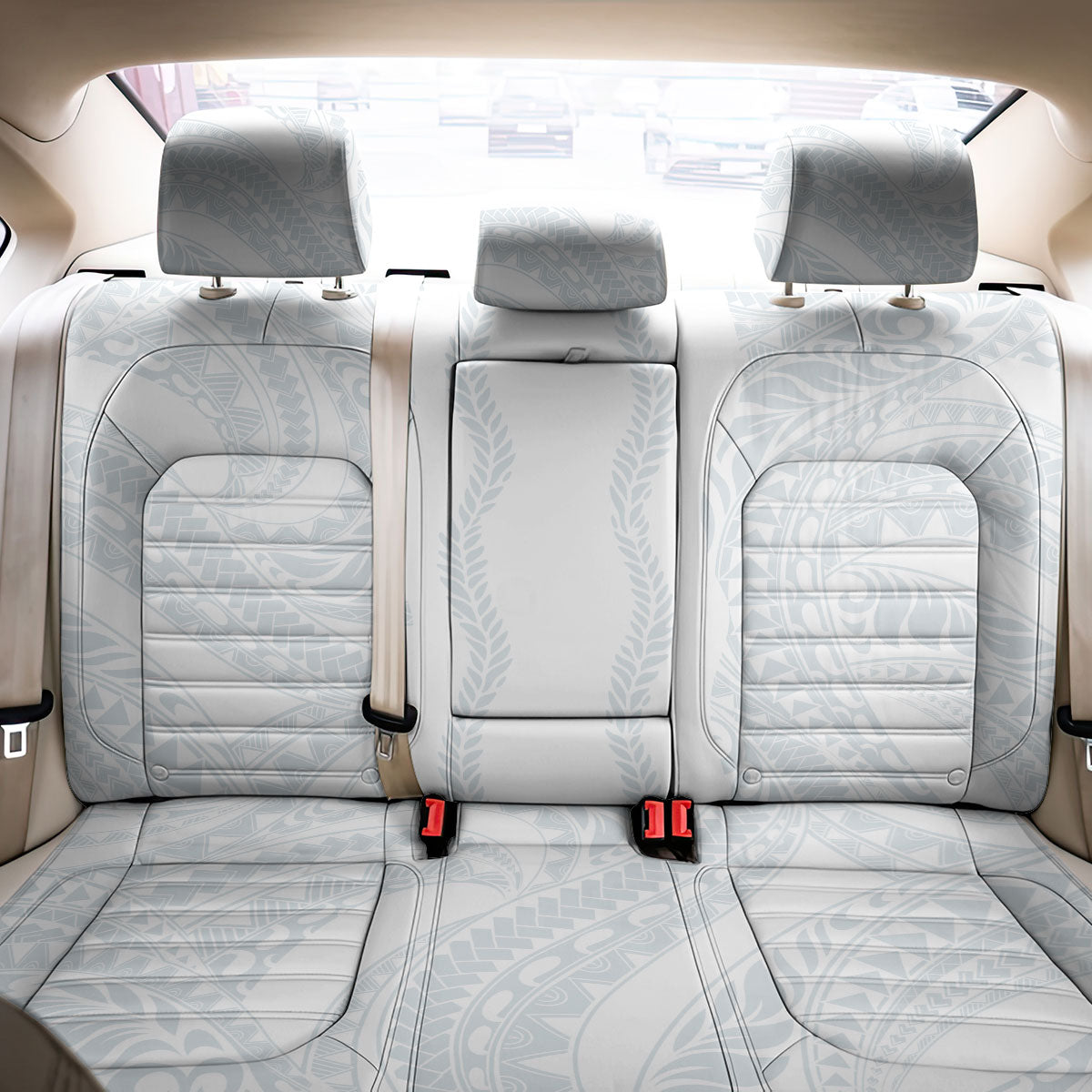 Samoa Lotu Tamaiti Back Car Seat Cover Teuila With Tribal Motifs LT05 - Polynesian Pride