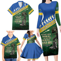 Solomon Islands Remembrance Day Family Matching Long Sleeve Bodycon Dress and Hawaiian Shirt Lest We Forget LT05 - Polynesian Pride
