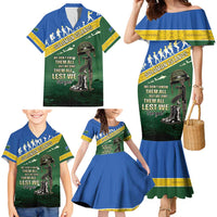 Solomon Islands Remembrance Day Family Matching Mermaid Dress and Hawaiian Shirt Lest We Forget LT05 - Polynesian Pride