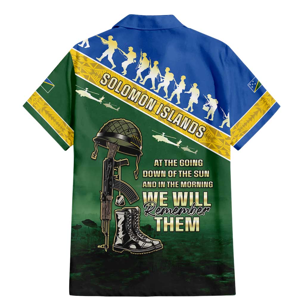 Solomon Islands Remembrance Day Family Matching Mermaid Dress and Hawaiian Shirt Lest We Forget LT05 - Polynesian Pride