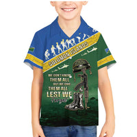 Solomon Islands Remembrance Day Family Matching Mermaid Dress and Hawaiian Shirt Lest We Forget LT05 Son's Shirt Green - Polynesian Pride