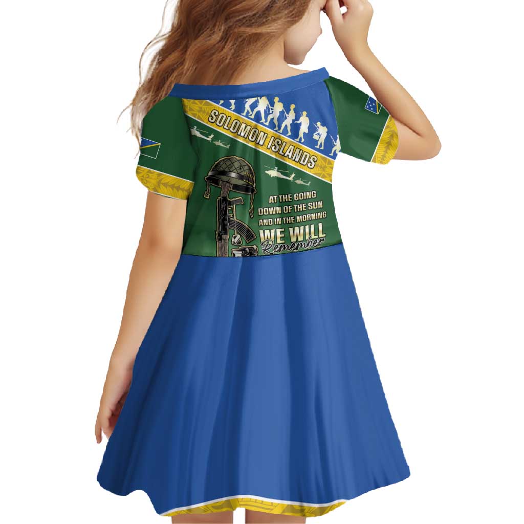 Solomon Islands Remembrance Day Family Matching Off Shoulder Maxi Dress and Hawaiian Shirt Lest We Forget LT05 - Polynesian Pride