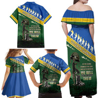 Solomon Islands Remembrance Day Family Matching Off Shoulder Maxi Dress and Hawaiian Shirt Lest We Forget LT05 - Polynesian Pride