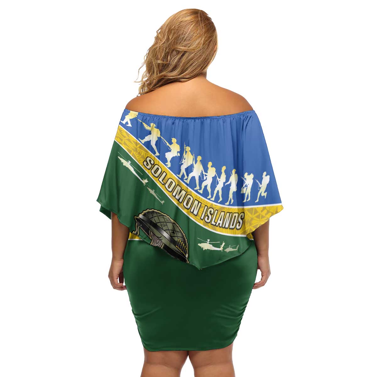Solomon Islands Remembrance Day Family Matching Off Shoulder Short Dress and Hawaiian Shirt Lest We Forget LT05 - Polynesian Pride