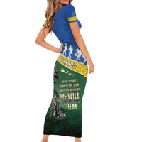 Solomon Islands Remembrance Day Family Matching Short Sleeve Bodycon Dress and Hawaiian Shirt Lest We Forget LT05 - Polynesian Pride