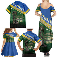 Solomon Islands Remembrance Day Family Matching Summer Maxi Dress and Hawaiian Shirt Lest We Forget LT05 - Polynesian Pride