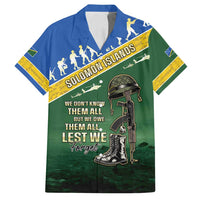 Solomon Islands Remembrance Day Family Matching Tank Maxi Dress and Hawaiian Shirt Lest We Forget LT05 Dad's Shirt - Short Sleeve Green - Polynesian Pride