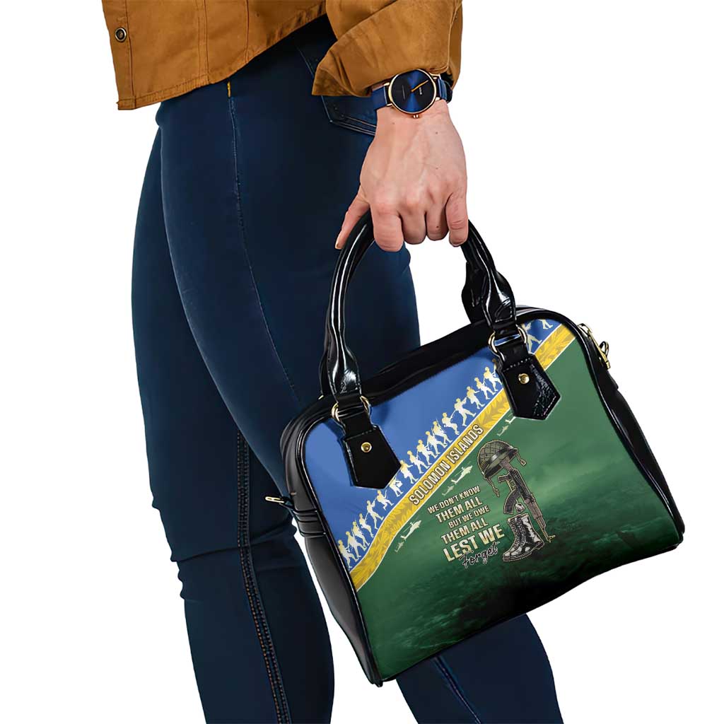 Solomon Islands Remembrance Day Shoulder Handbag Lest We Forget