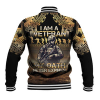Polynesia Veterans Day Baseball Jacket Thank You Veterans Polynesian Pattern