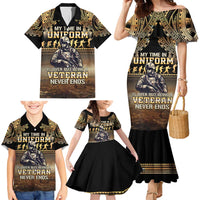 Polynesia Veterans Day Family Matching Mermaid Dress and Hawaiian Shirt Thank You Veterans Polynesian Pattern LT05 - Polynesian Pride