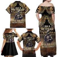Polynesia Veterans Day Family Matching Off Shoulder Maxi Dress and Hawaiian Shirt Thank You Veterans Polynesian Pattern LT05 - Polynesian Pride