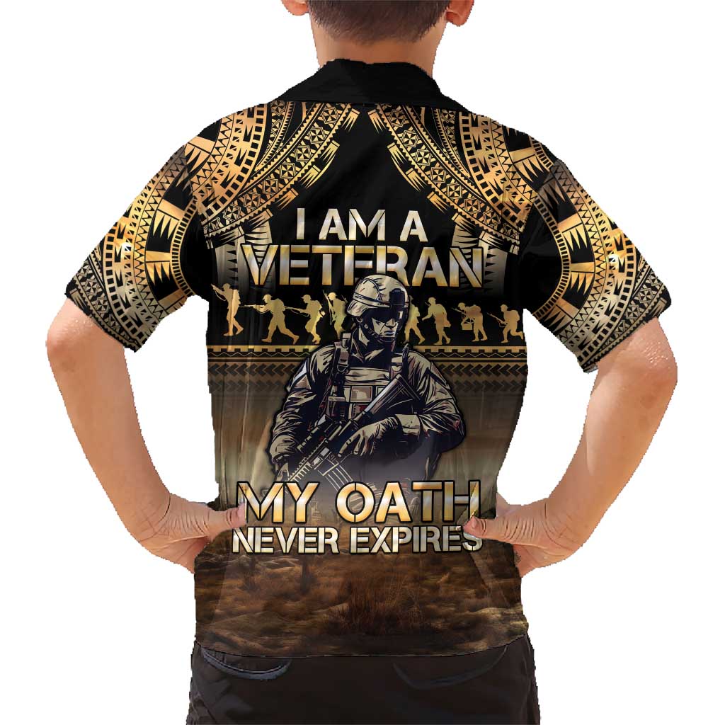 Polynesia Veterans Day Family Matching Short Sleeve Bodycon Dress and Hawaiian Shirt Thank You Veterans Polynesian Pattern LT05 - Polynesian Pride