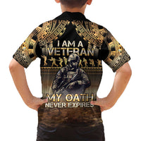 Polynesia Veterans Day Family Matching Short Sleeve Bodycon Dress and Hawaiian Shirt Thank You Veterans Polynesian Pattern LT05 - Polynesian Pride