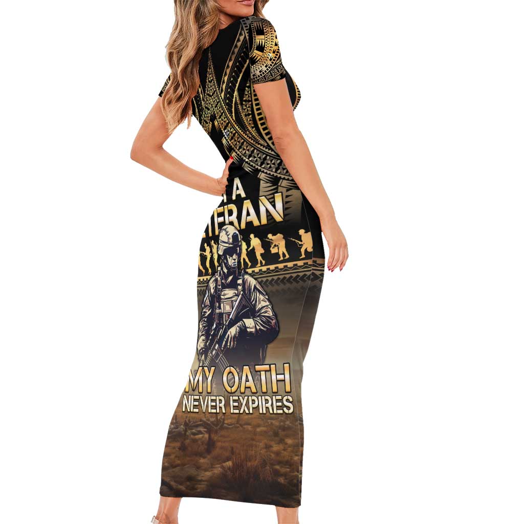 Polynesia Veterans Day Family Matching Short Sleeve Bodycon Dress and Hawaiian Shirt Thank You Veterans Polynesian Pattern LT05 - Polynesian Pride