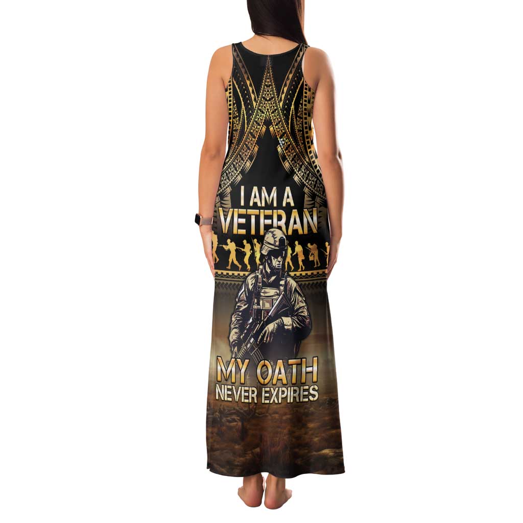 Polynesia Veterans Day Tank Maxi Dress Thank You Veterans Polynesian Pattern