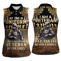 Polynesia Veterans Day Women Sleeveless Polo Shirt Thank You Veterans Polynesian Pattern LT05 - Polynesian Pride
