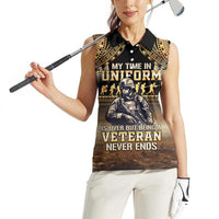 Polynesia Veterans Day Women Sleeveless Polo Shirt Thank You Veterans Polynesian Pattern LT05 - Polynesian Pride