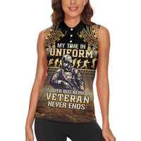 Polynesia Veterans Day Women Sleeveless Polo Shirt Thank You Veterans Polynesian Pattern LT05 - Polynesian Pride