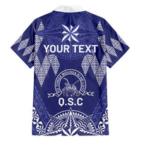 Personalised Queen Salote College Centenary Family Matching Short Sleeve Bodycon Dress and Hawaiian Shirt Tongan Kupesi Pattern LT05 - Polynesian Pride